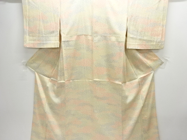 アンティーク　人間国宝中村勇二郎作　草葉模様単衣江戸小紋着物